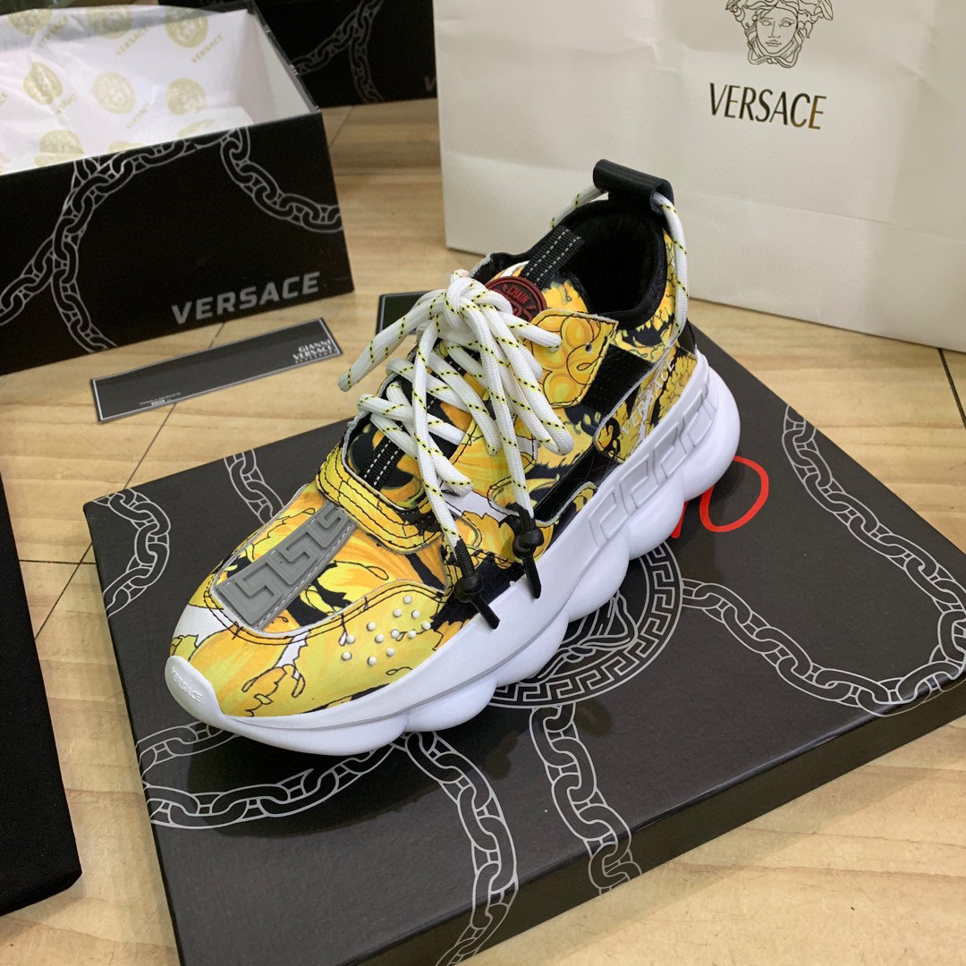 versace couples dad sneakers 35-44 - bold yellow design
