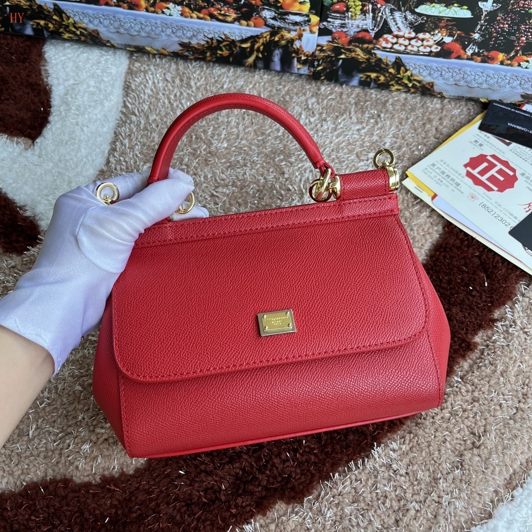 dolce & gabbana red handbag 20*17*7 cm - elegant design - Image 8