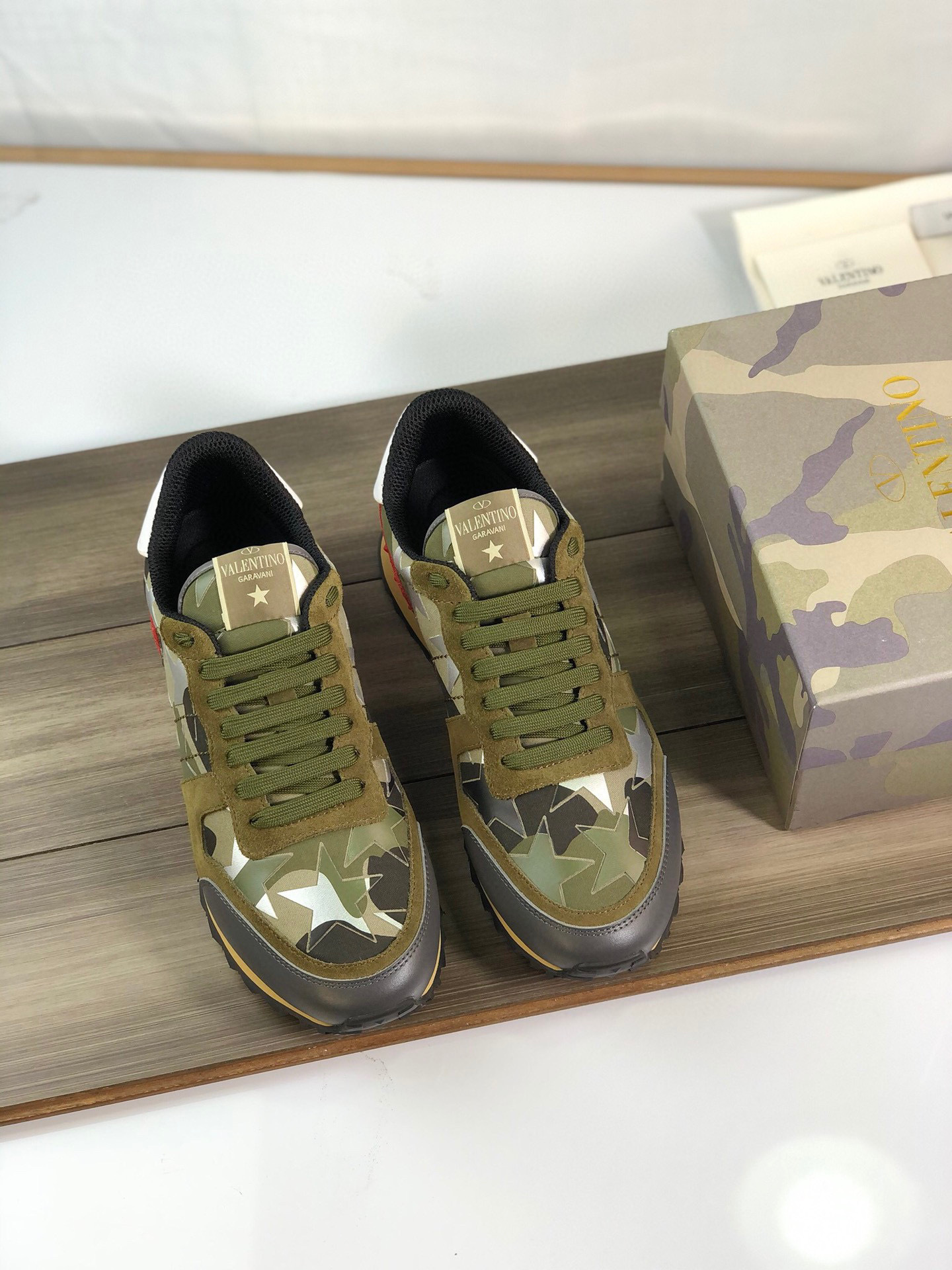 valentino casual sneakers 38-44 camo design - Image 8