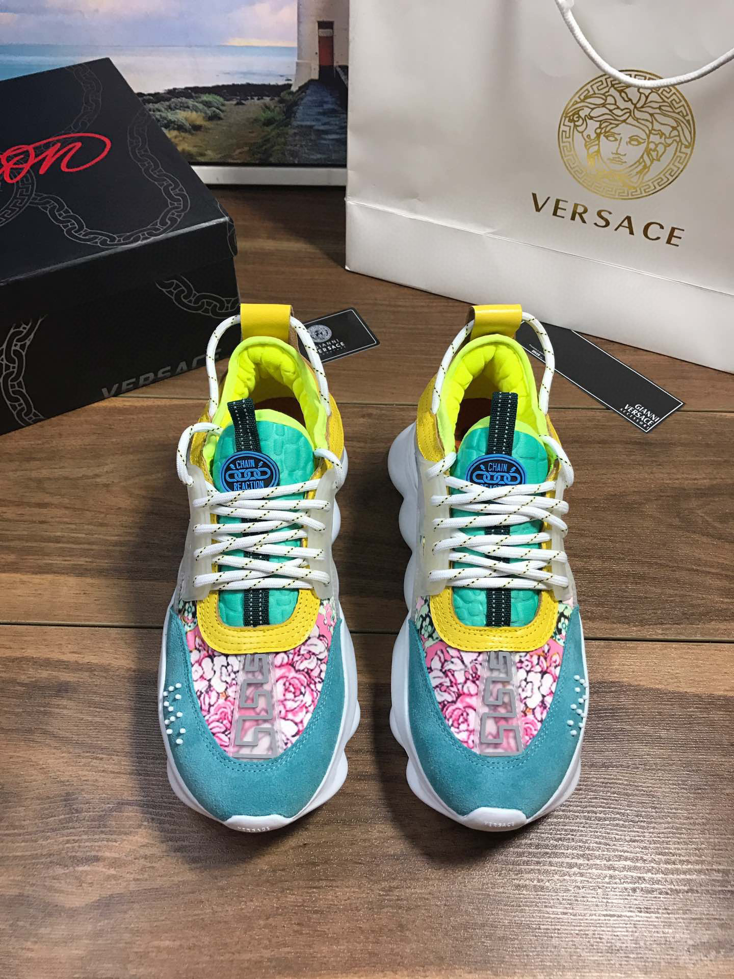 versace floral couple sneakers 35-44 - Image 8