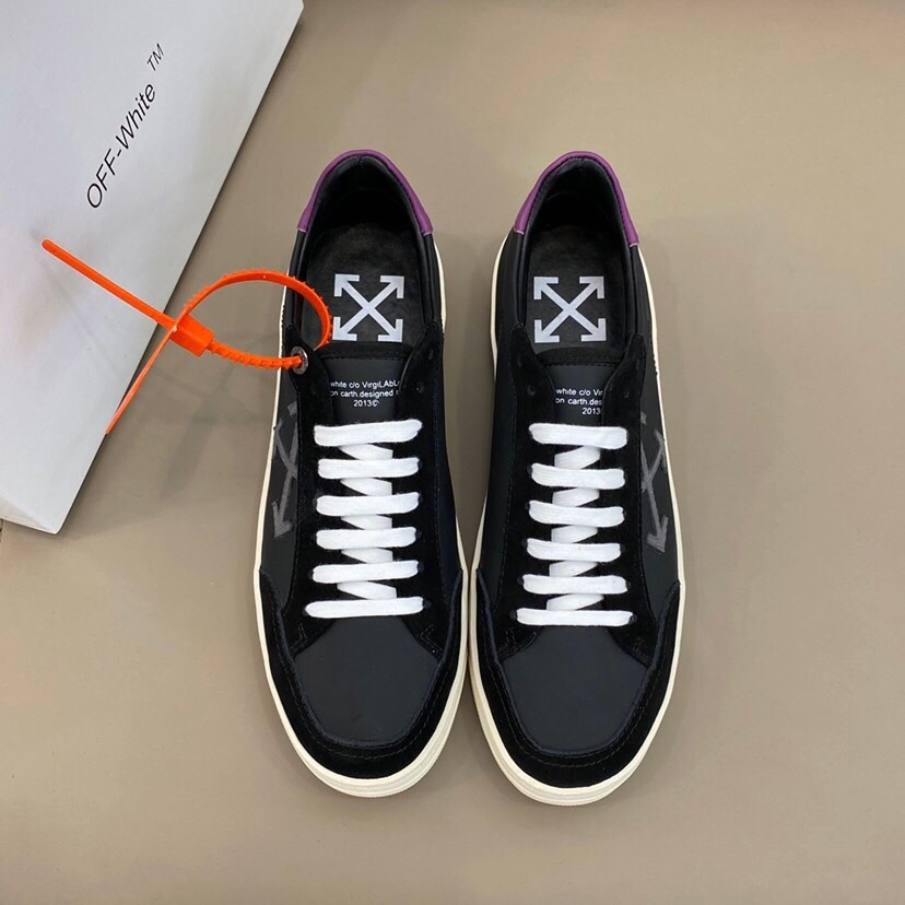 off-white casual sneakers black/purple 38-44 - Image 8