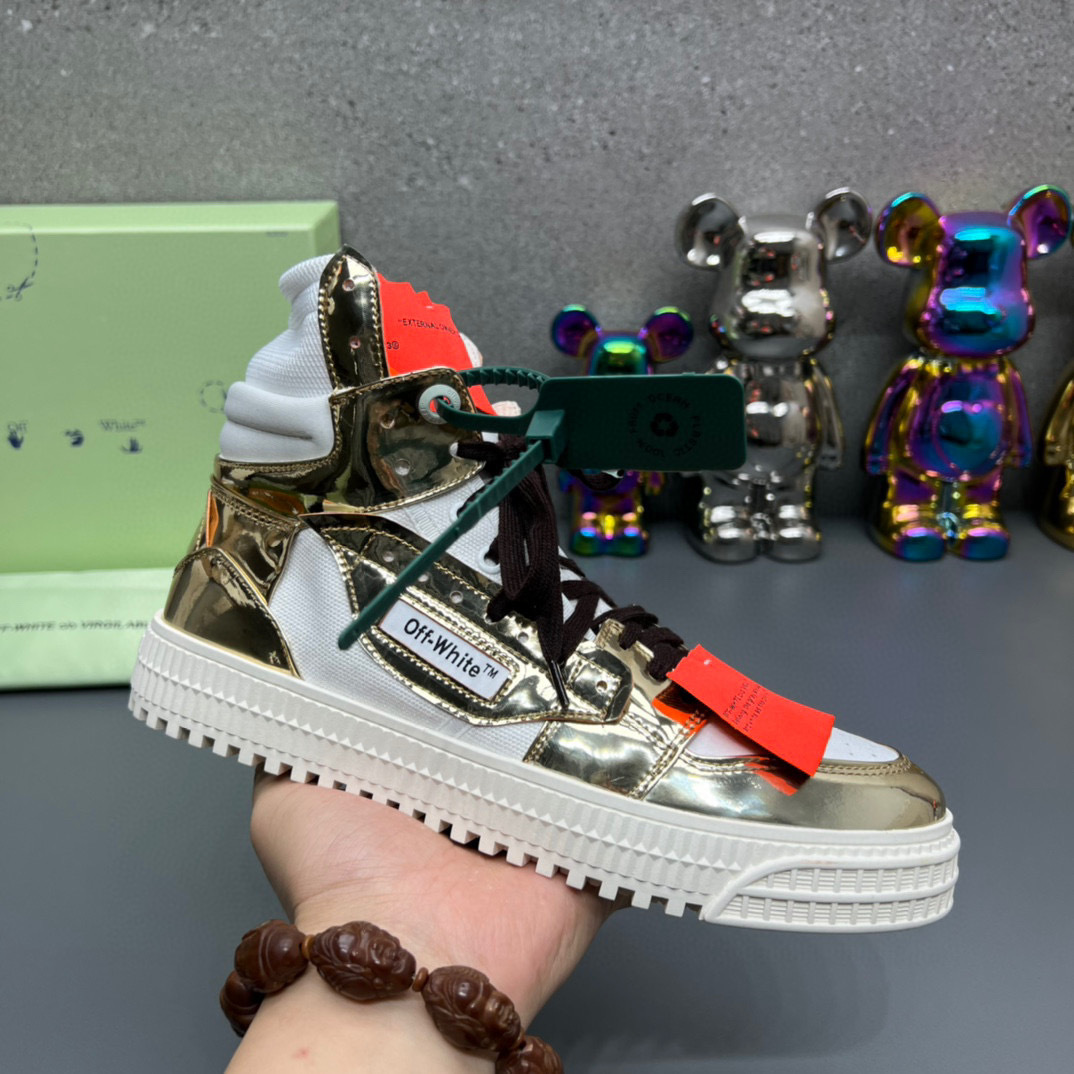 off-white™ couples sneakers 35-44 - metallic silver - Image 8
