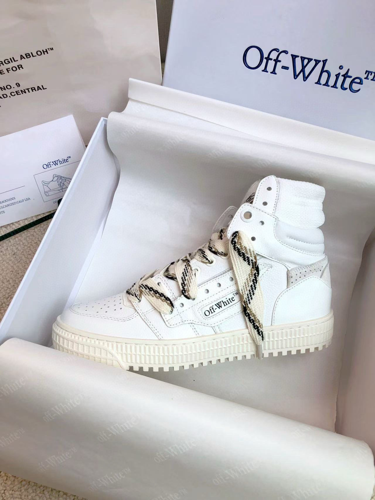 off-white high-top sneakers - size 35/44 - Image 8