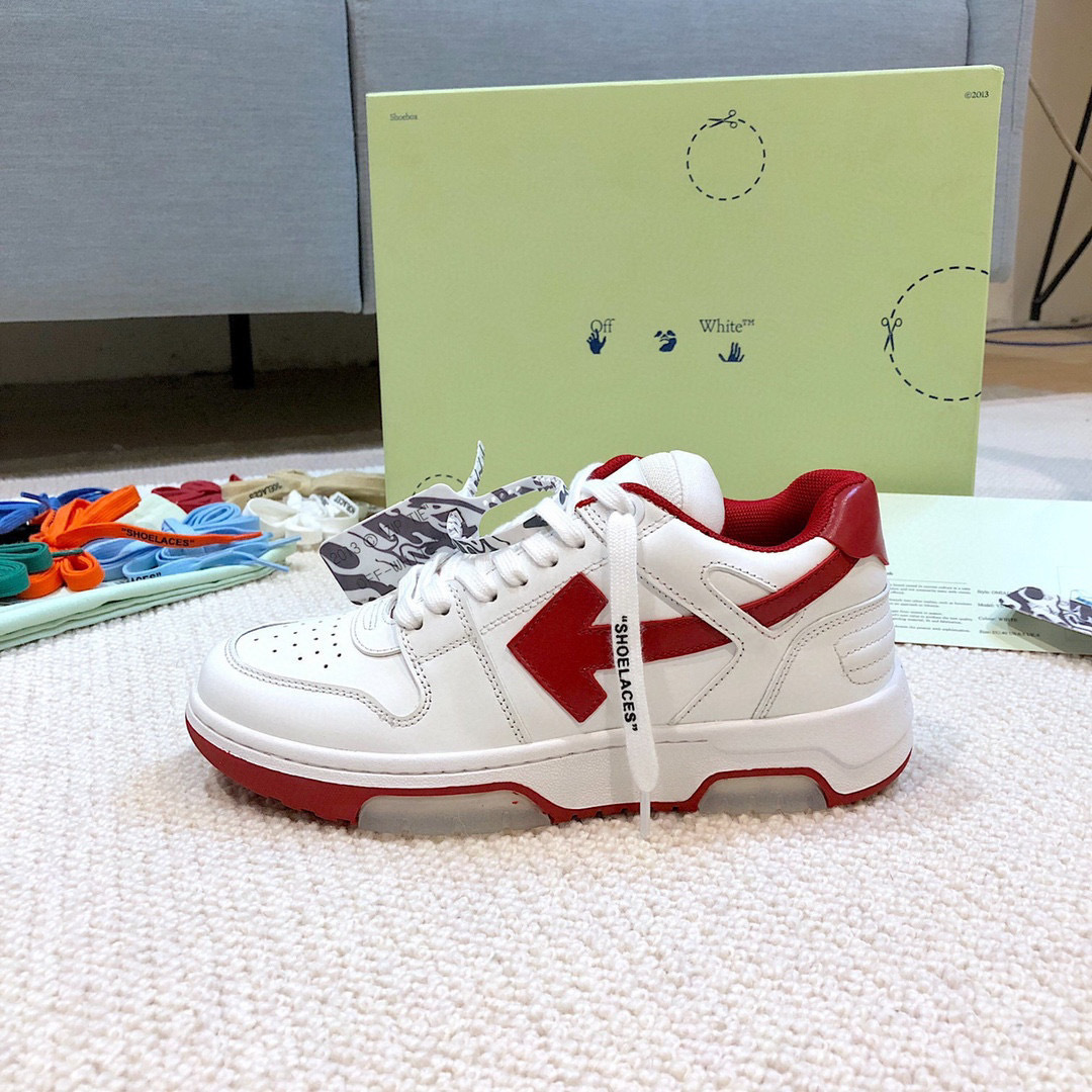 off-white couple's sneakers size 35-44 - red & white
