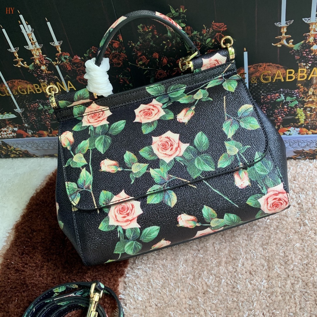 dolce & gabbana floral print handbag 25*20*12 - Image 8