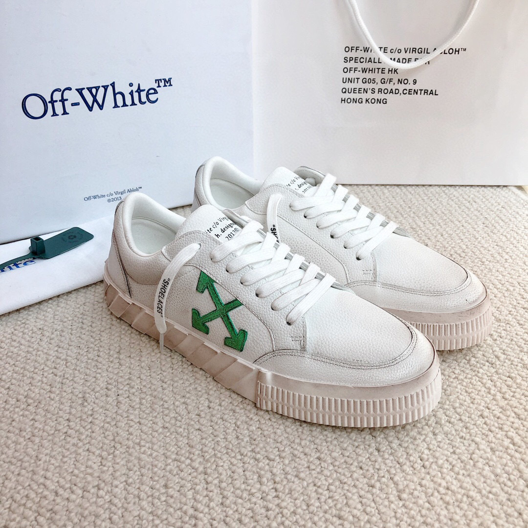 off-white couple's sneakers 35-44 with green logo - Image 8