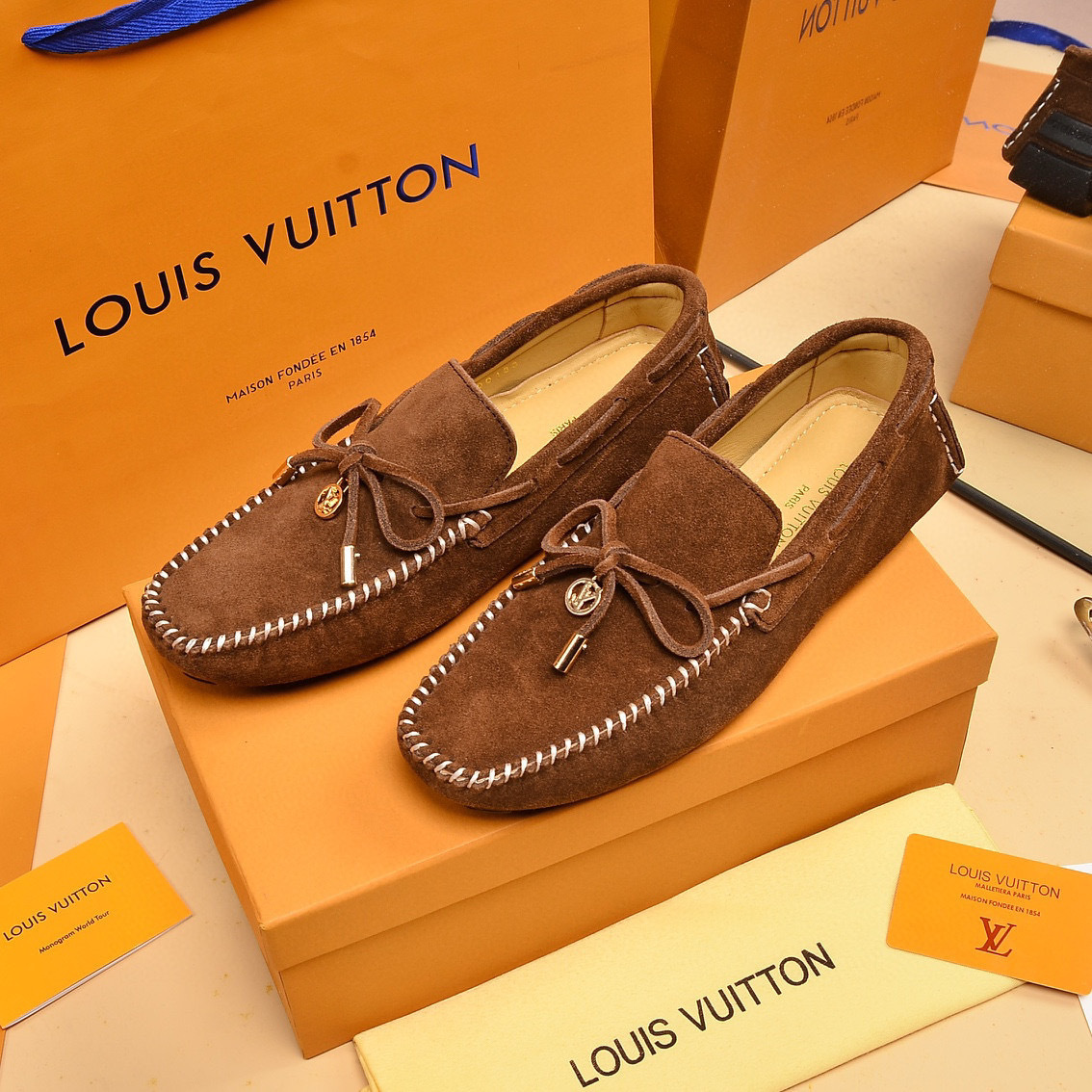 louis vuitton suede slip-on shoes size 38-44 - Image 8