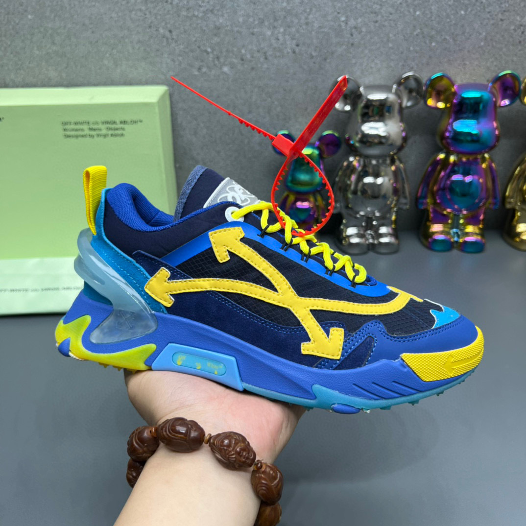 off-white sneakers 38-44 - bold blue & yellow design - Image 8