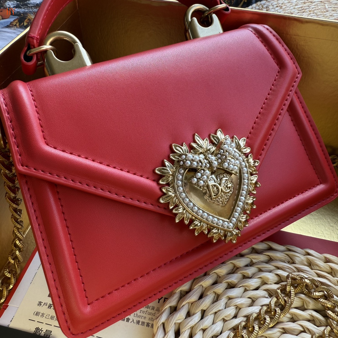 dolce & gabbana red heart bag 19*13*4.5, model 532024 - Image 8