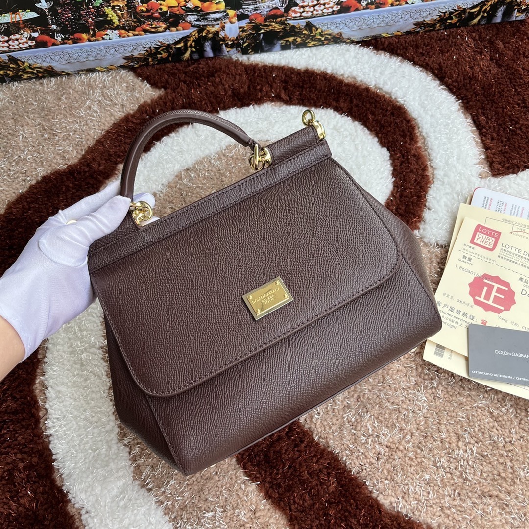 dolce & gabbana brown handbag 25*20*12 cm, model 532023 - Image 8