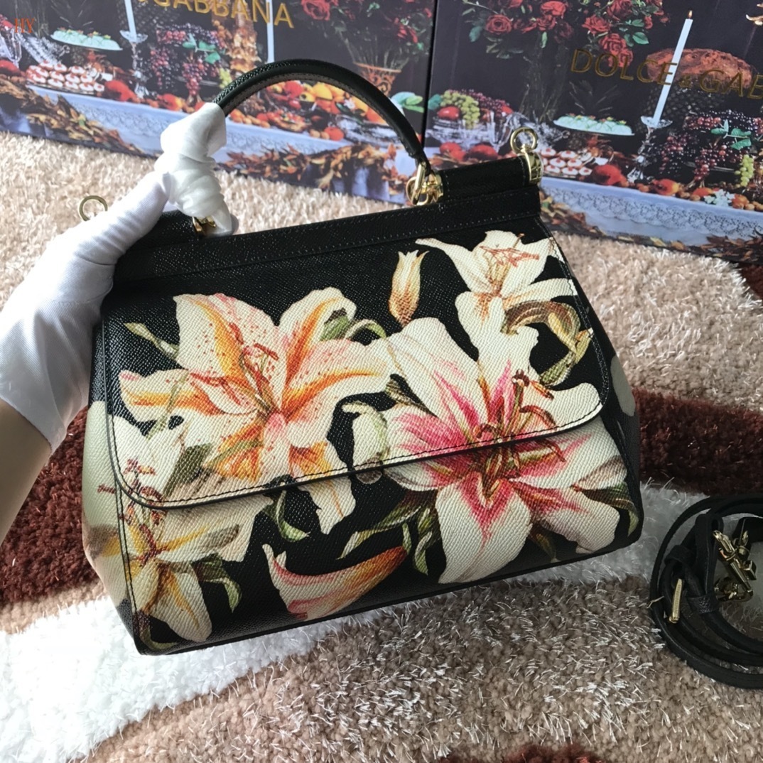 dolce & gabbana floral print handbag 25x20x12.5 cm - Image 8
