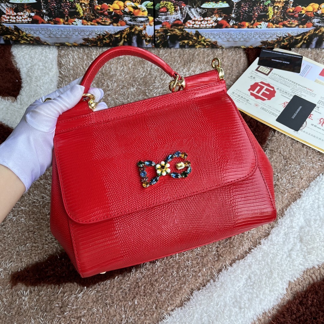 dolce & gabbana red handbag 25x20x12 cm, model 532004 - Image 8