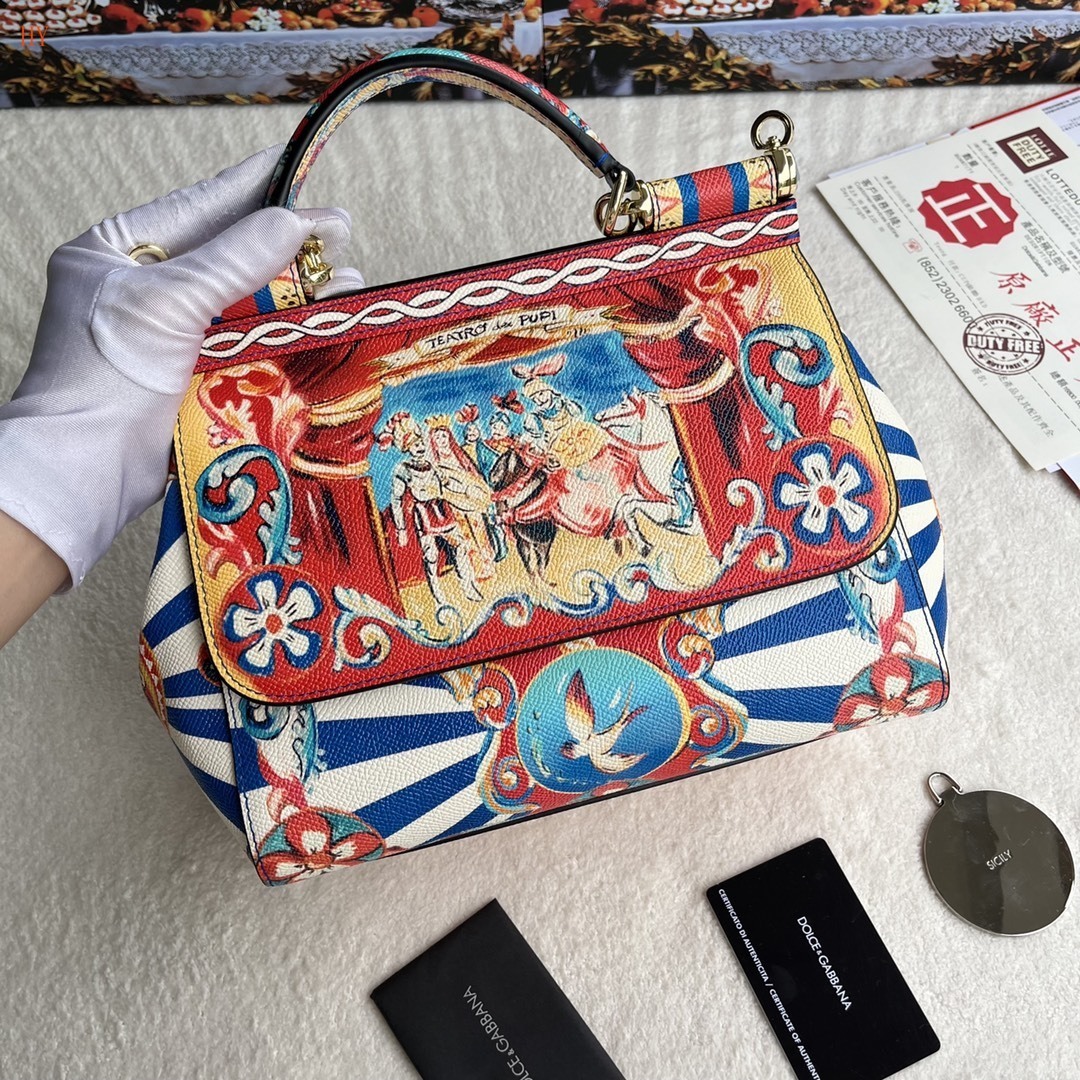 dolce & gabbana printed handbag 25x20x12.5 cm - Image 8