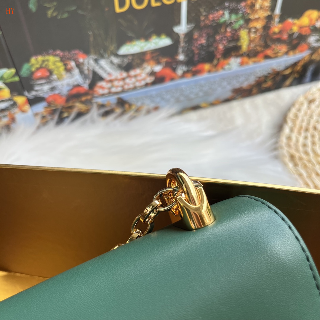 dolce & gabbana green dg logo handbag 21*15*4 - Image 8