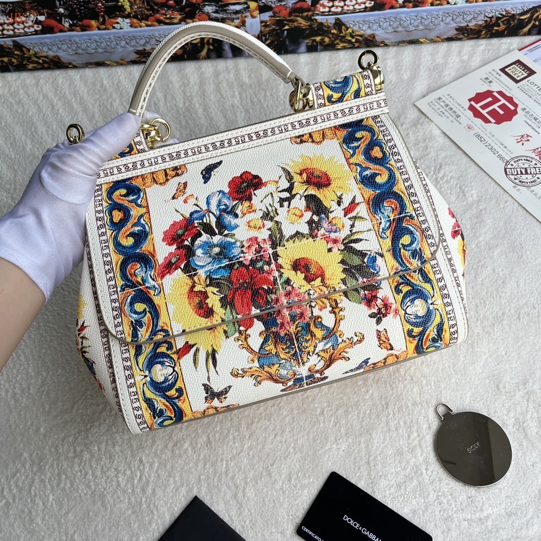 dolce & gabbana floral print handbag 25x20x12 cm, model 532073 - Image 8