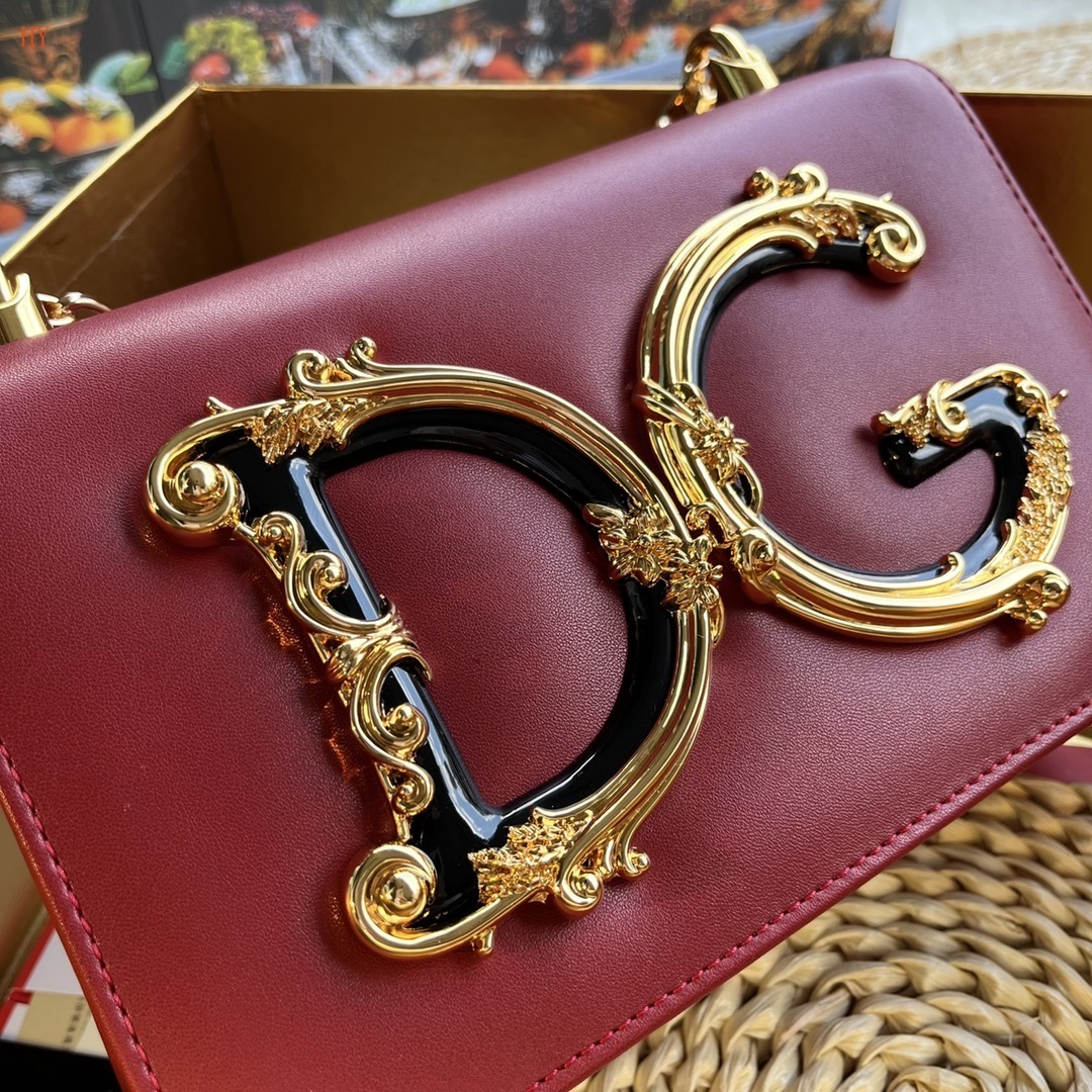 dolce & gabbana dg logo red leather bag 21x15x4 cm - Image 8