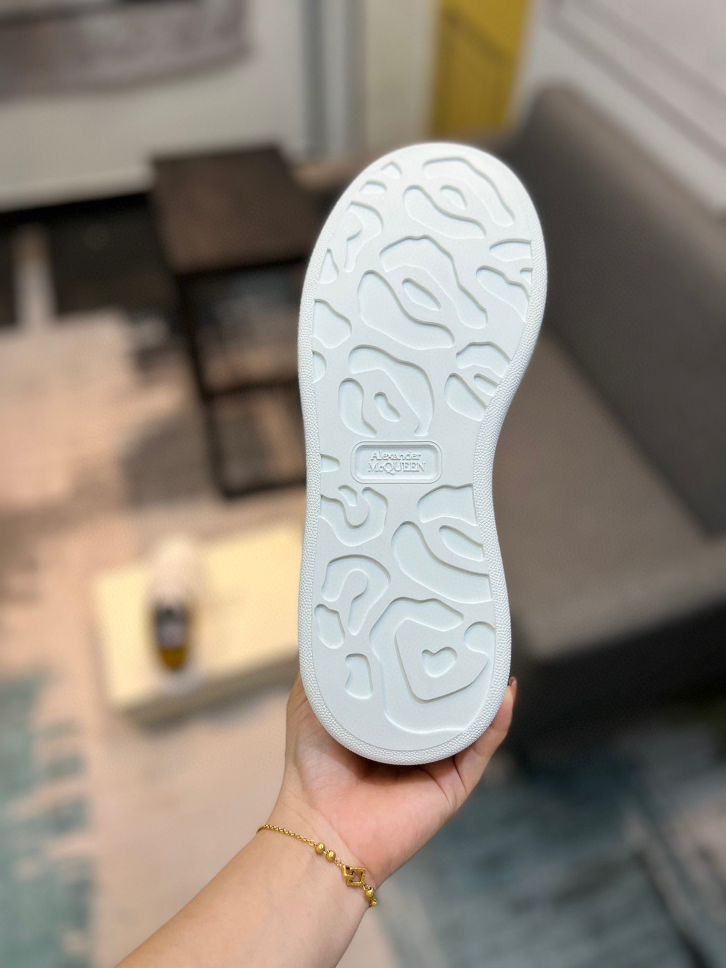 alexander mcqueen white sneakers with yellow accents - Image 8