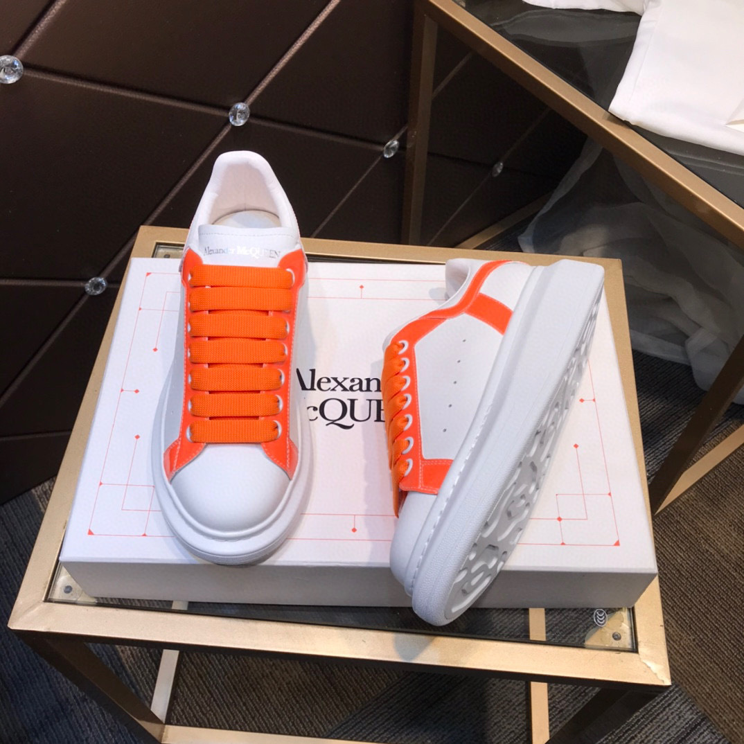alexander mcqueen casual sneakers in white/orange, sizes 35-44 - Image 8