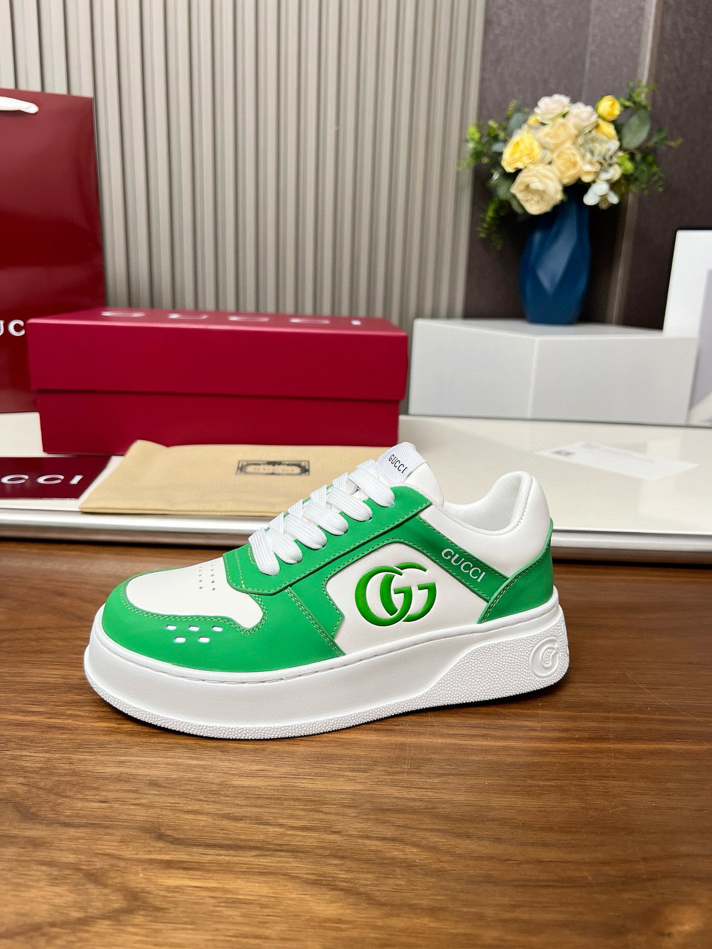 gucci g couples sneakers 35/45 - green/white - Image 8