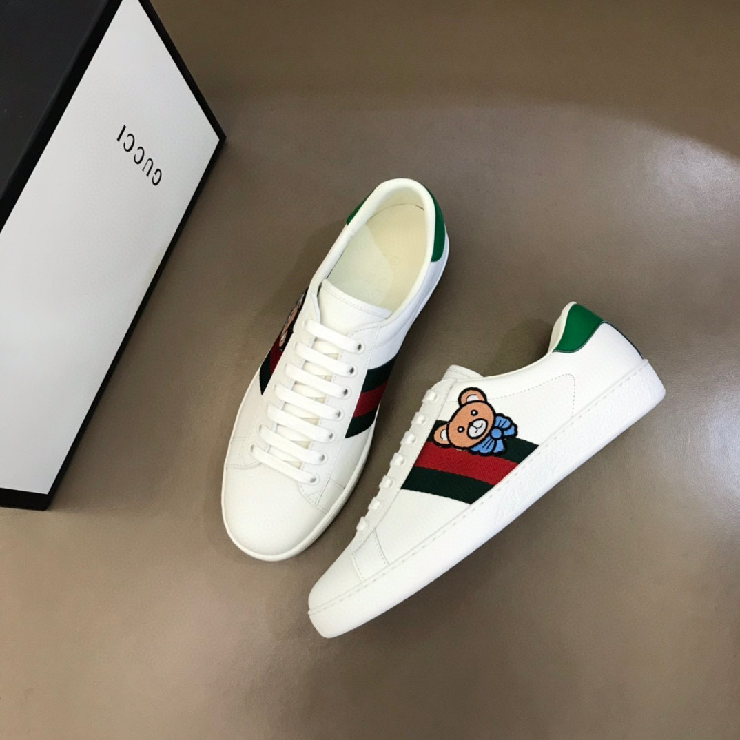 gucci bear embroidered white sneakers 35-44 - Image 8