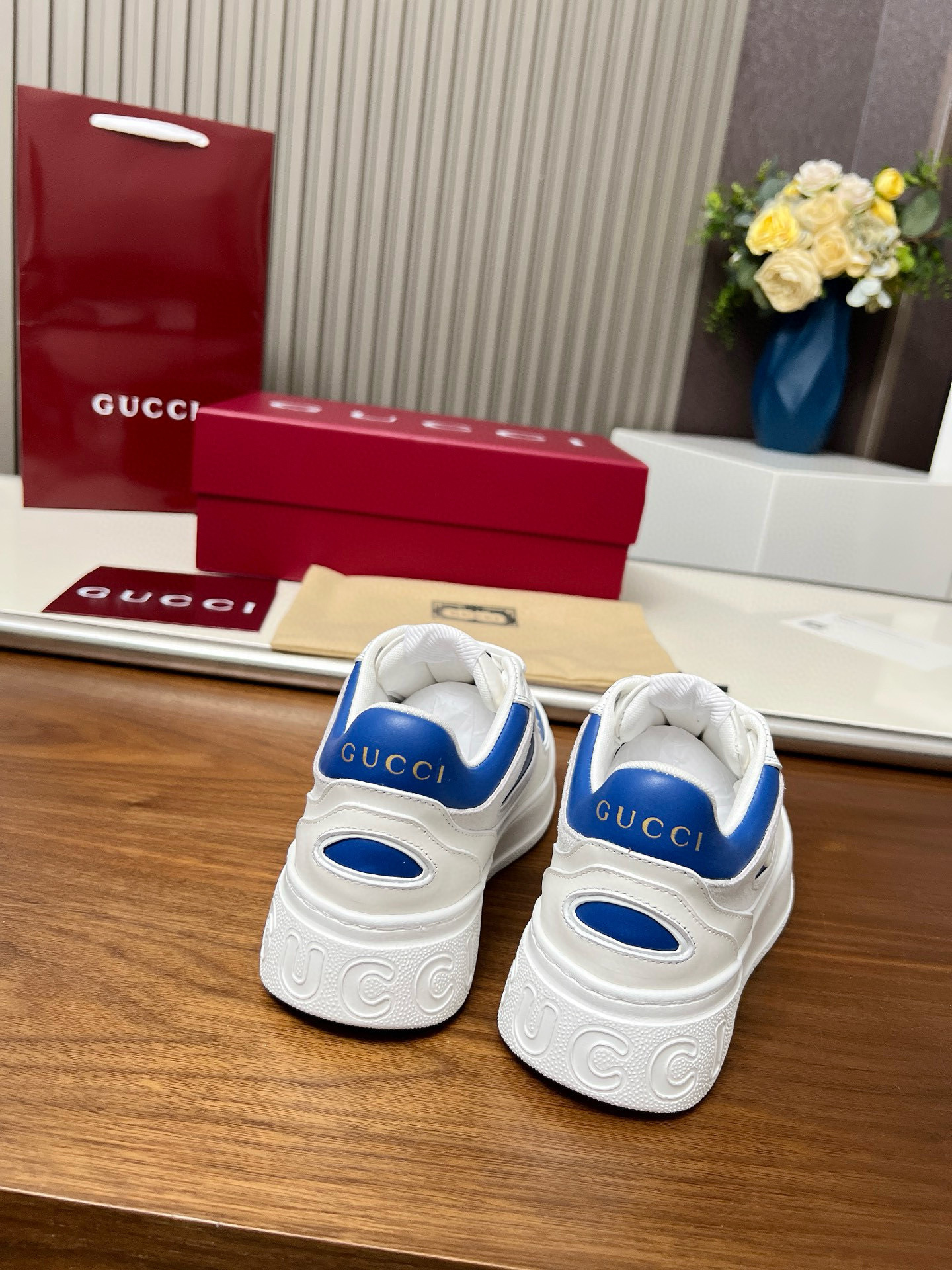 gucci g couples sneakers 35/44 - blue and white - Image 8