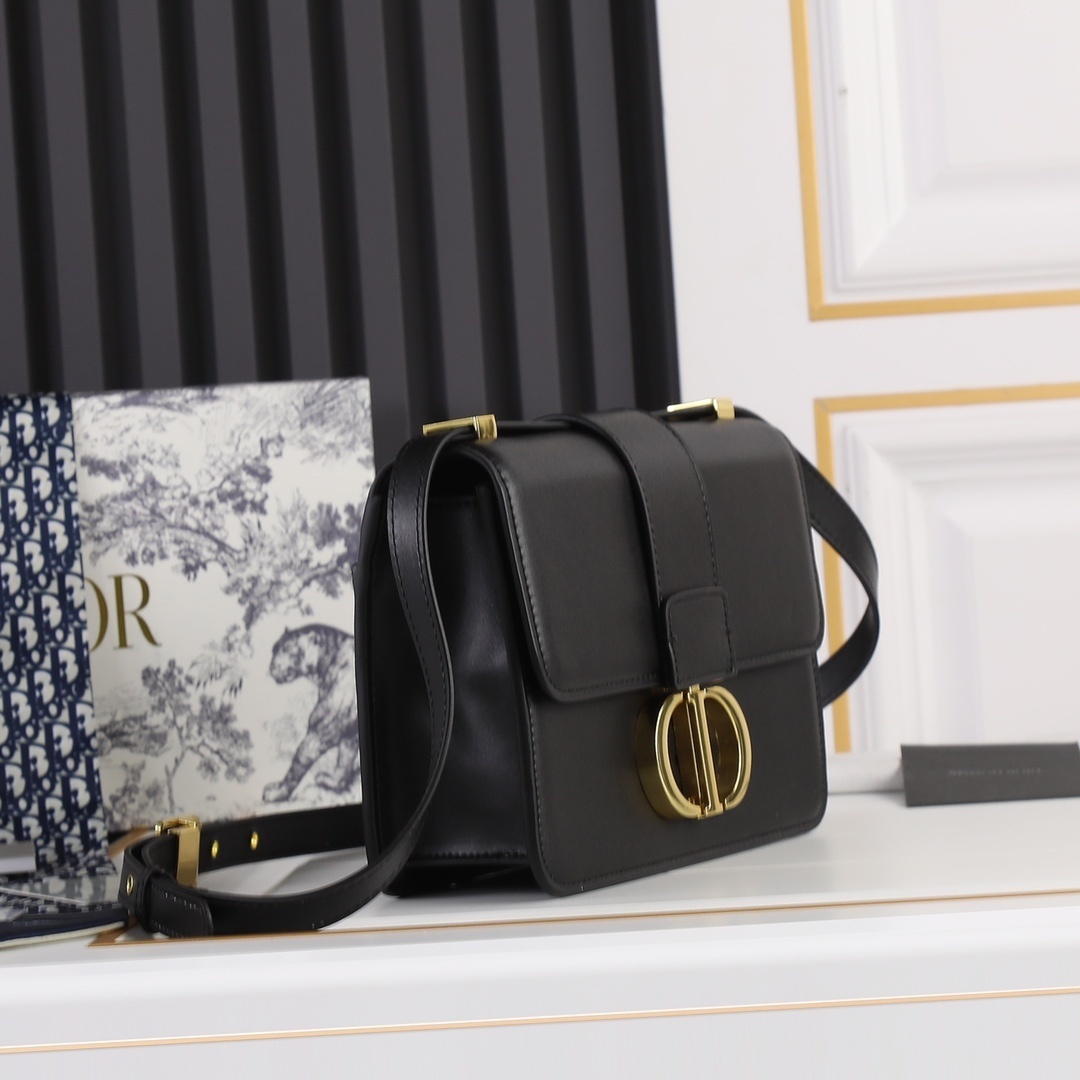 dior black leather handbag 24x17x8 cm - Image 8