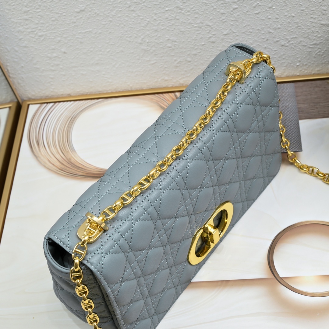 dior gray quilted leather chain bag - Image 8