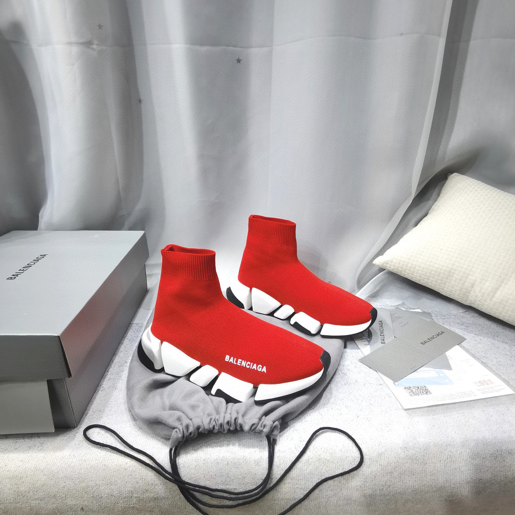balenciaga red sock sneakers size 35-44 - Image 8