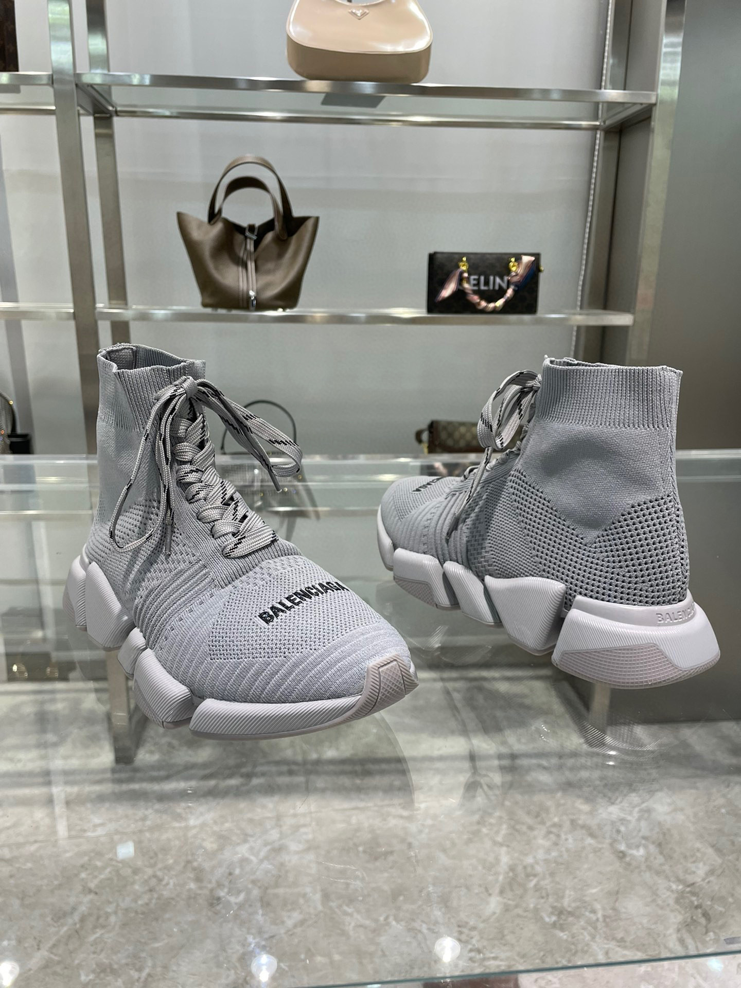 balenciaga couples sock sneakers 35-44 - gray - Image 8