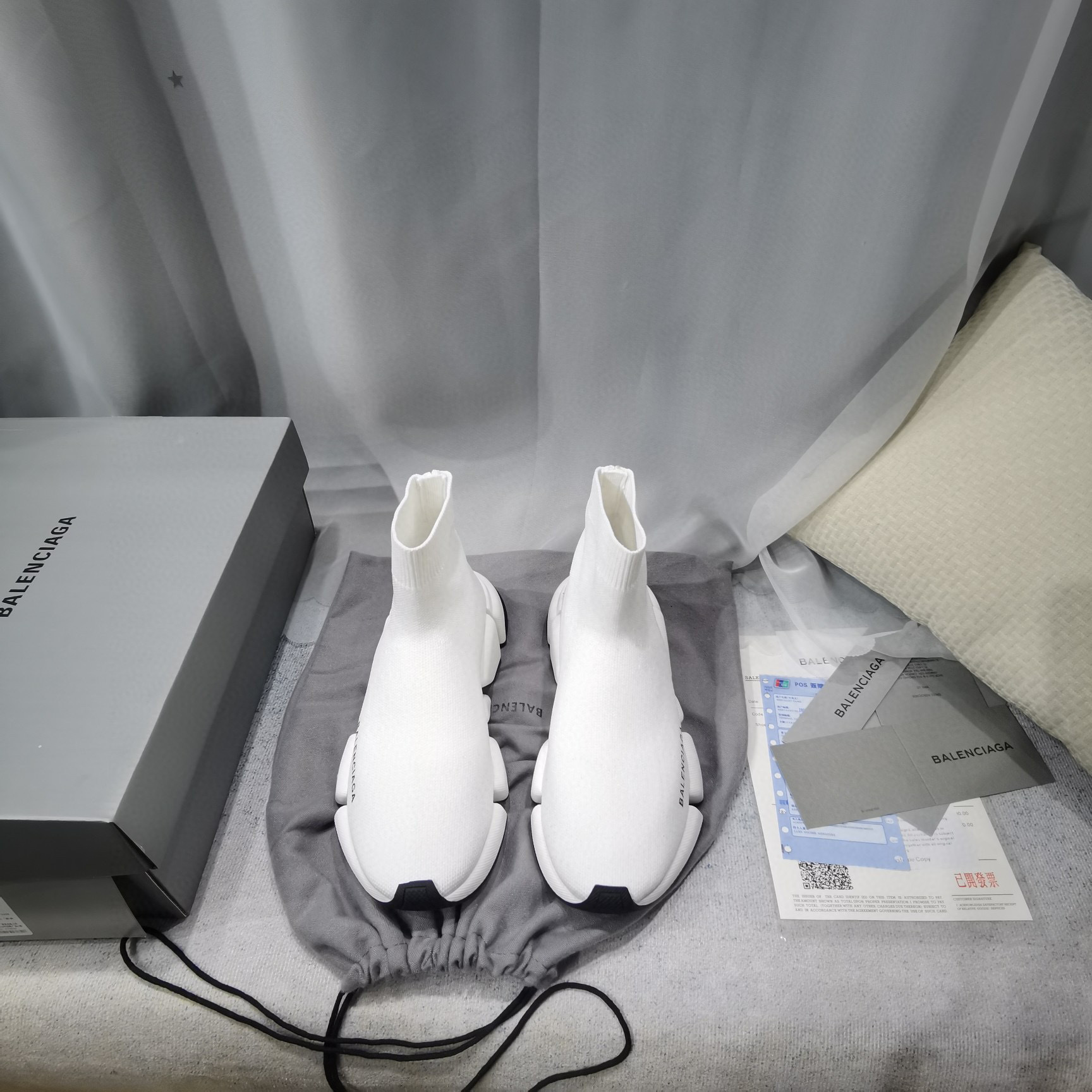 balenciaga white sock sneakers size 35-44 - Image 8