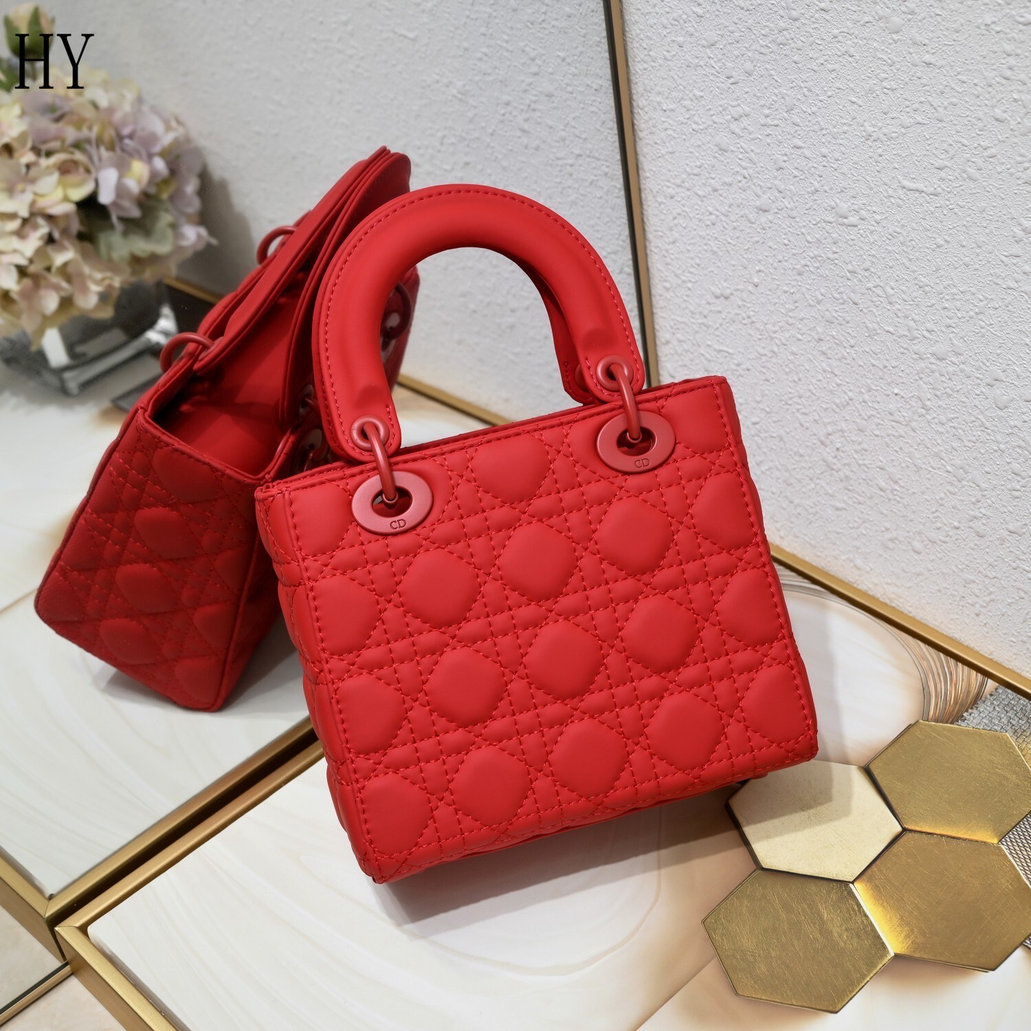 dior red quilted handbag 20cm - model 408042 - Image 8