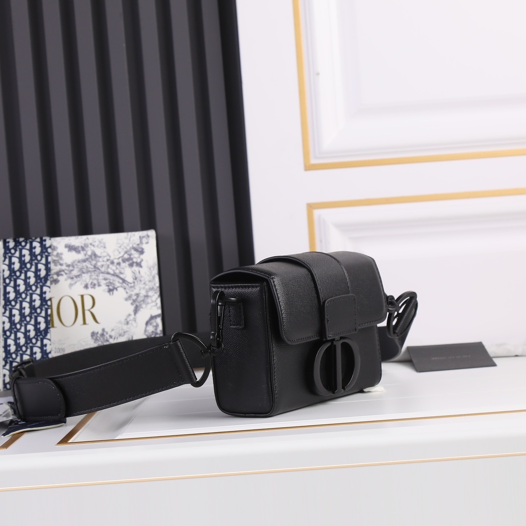 dior black leather crossbody bag - 17.5x11.5x5 cm - Image 8