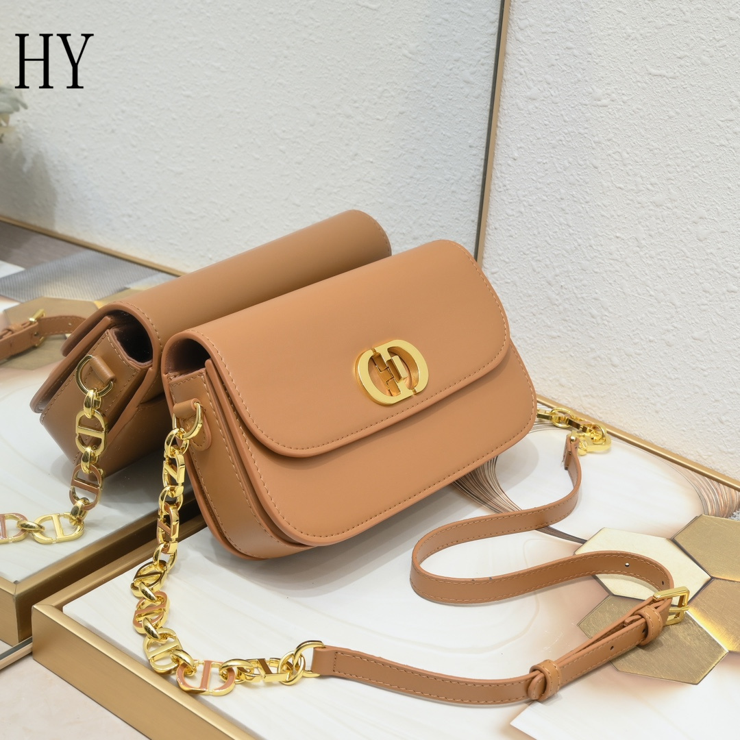 dior tan leather crossbody bag - 22x13x6.5cm - Image 8