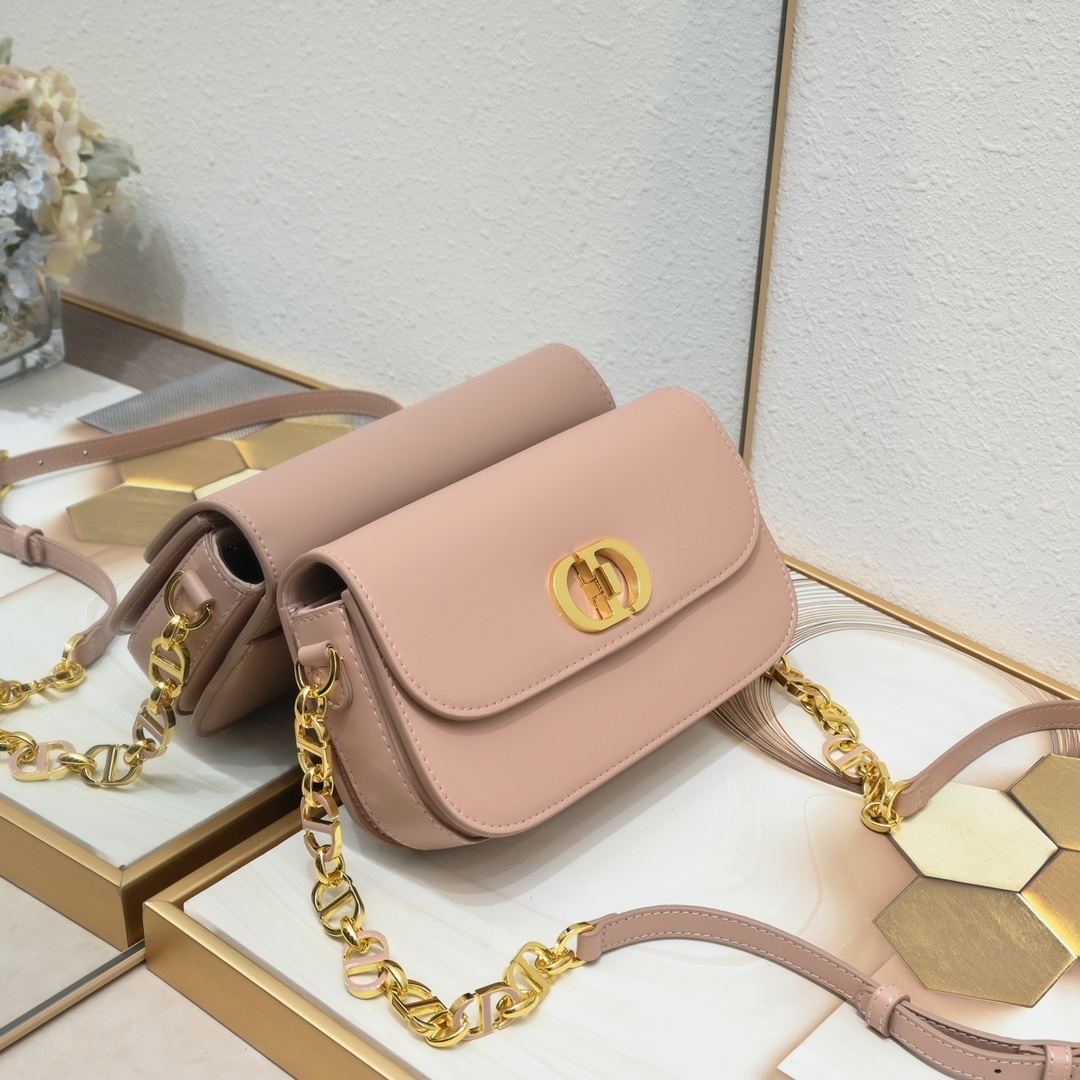 dior pink leather crossbody bag 22*13*6.5 - Image 8