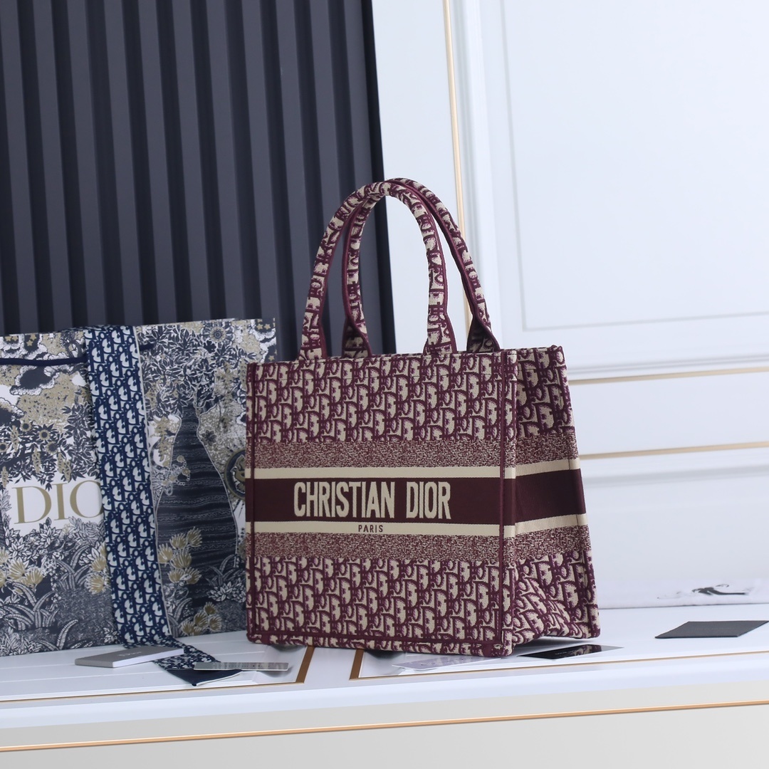 dior 36x20x15cm tote bag - burgundy - Image 8