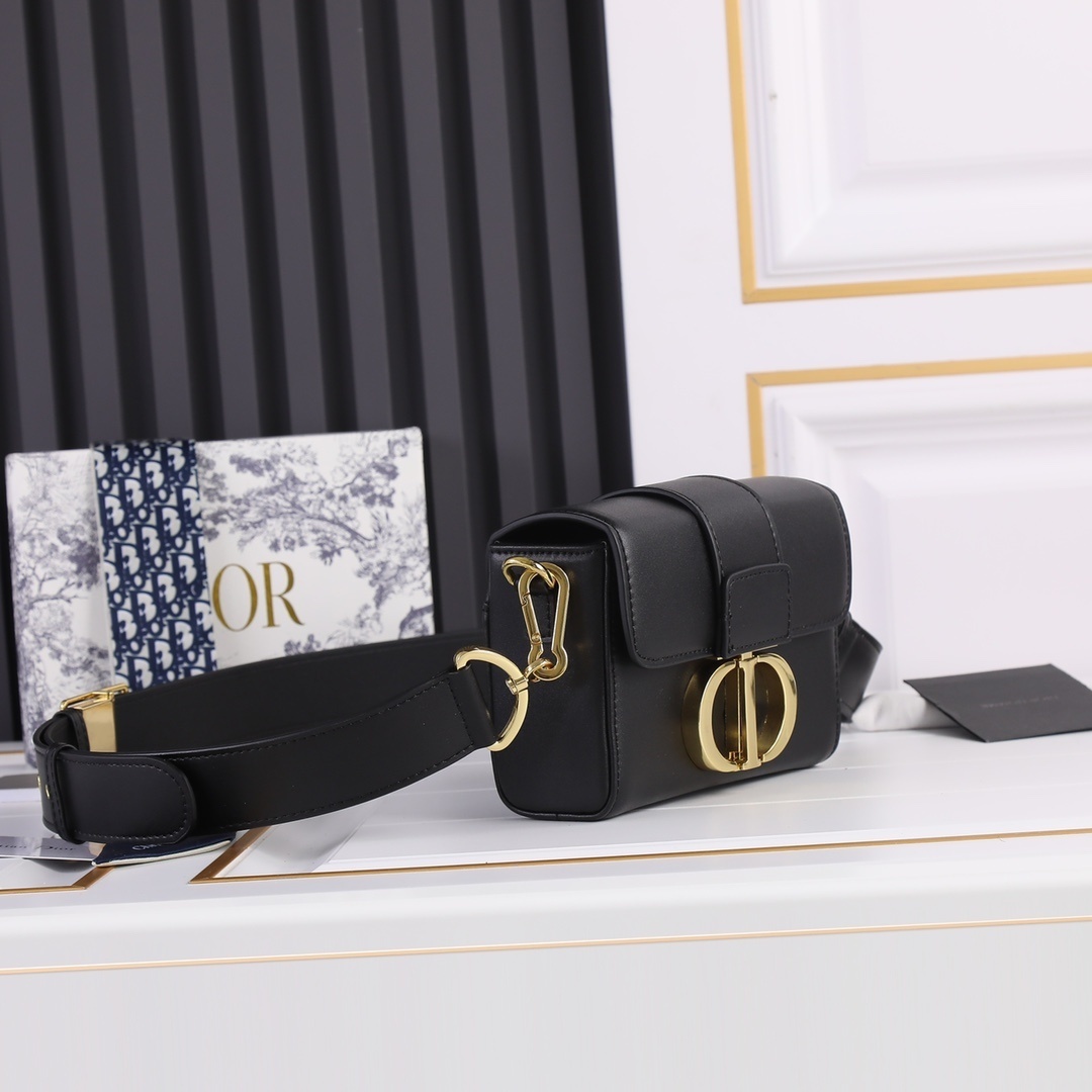 dior black leather shoulder bag - 17.5*11.5*5 - Image 8