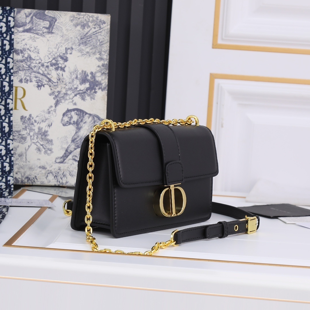 dior black leather crossbody bag - 21.5x12x6 cm - Image 8