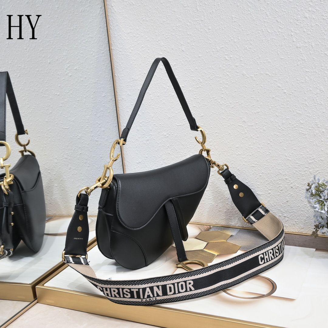 dior saddle bag - 25.5 x 20 x 6.5 cm - black - Image 8