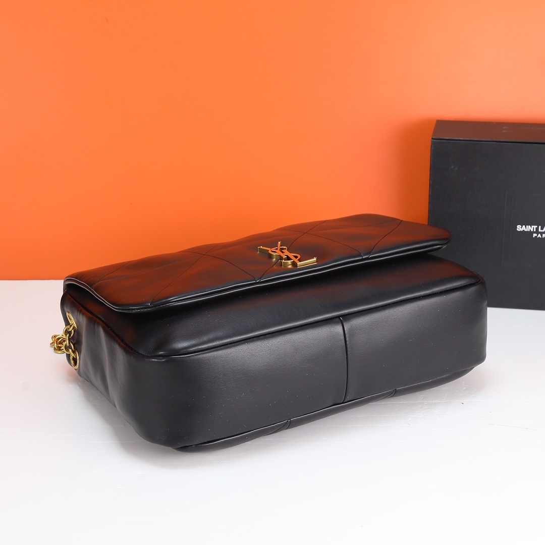 yves saint laurent black leather bag 43×29×9cm - Image 8