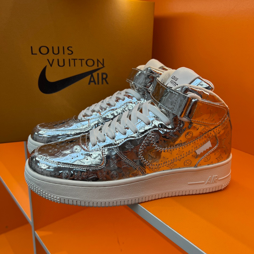 louis vuitton x nike air force 1 high sneakers - size 38-44