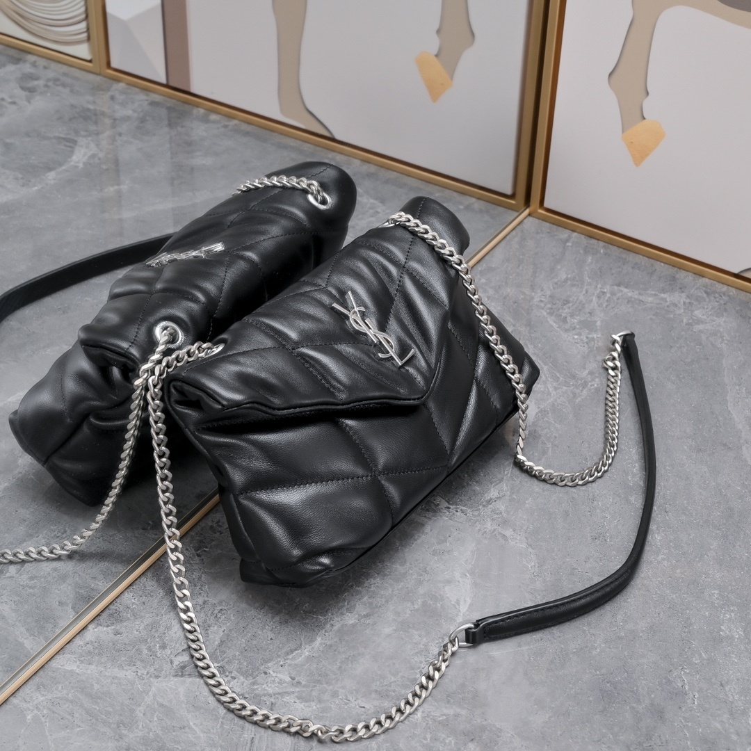 yves saint laurent black quilted shoulder bag 23×15.5×8.5cm - Image 8