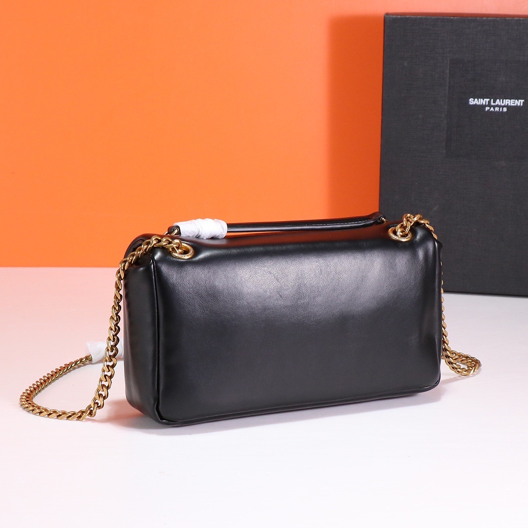 yves saint laurent black leather bag 25x15cm - Image 8