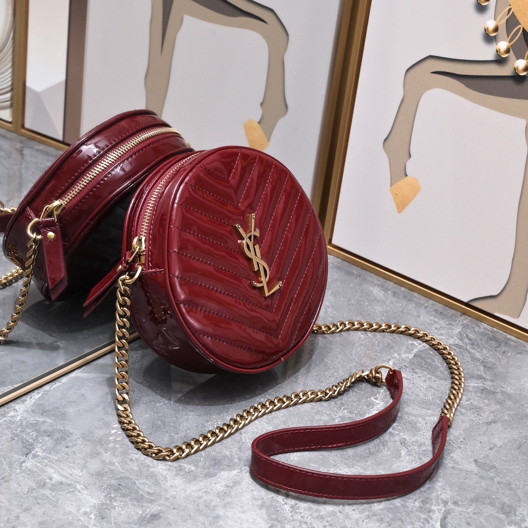 yves saint laurent round crossbody bag - 17x17x5.5 cm - Image 8