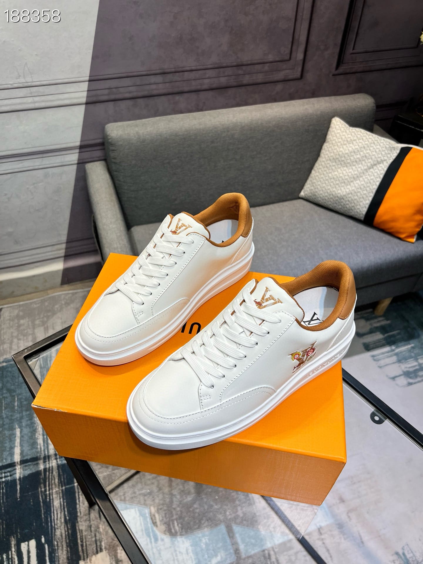 louis vuitton l 39-44 lyt350 sneakers - white/brown