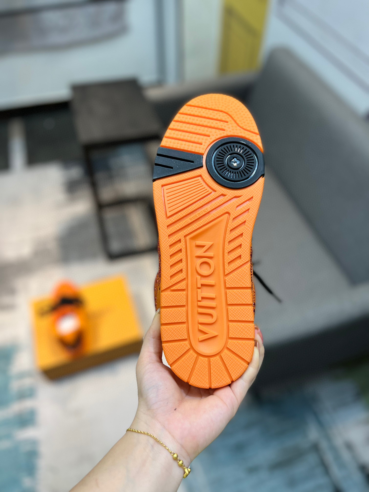 louis vuitton l couples sneakers 35-44 orange - Image 8