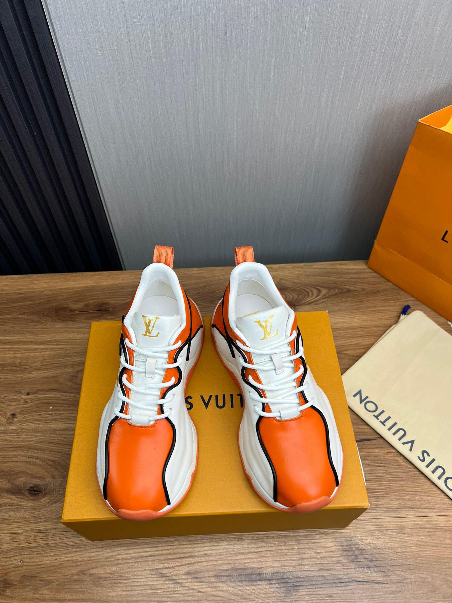 louis vuitton l casual shoes 38-44 - orange/white - Image 8