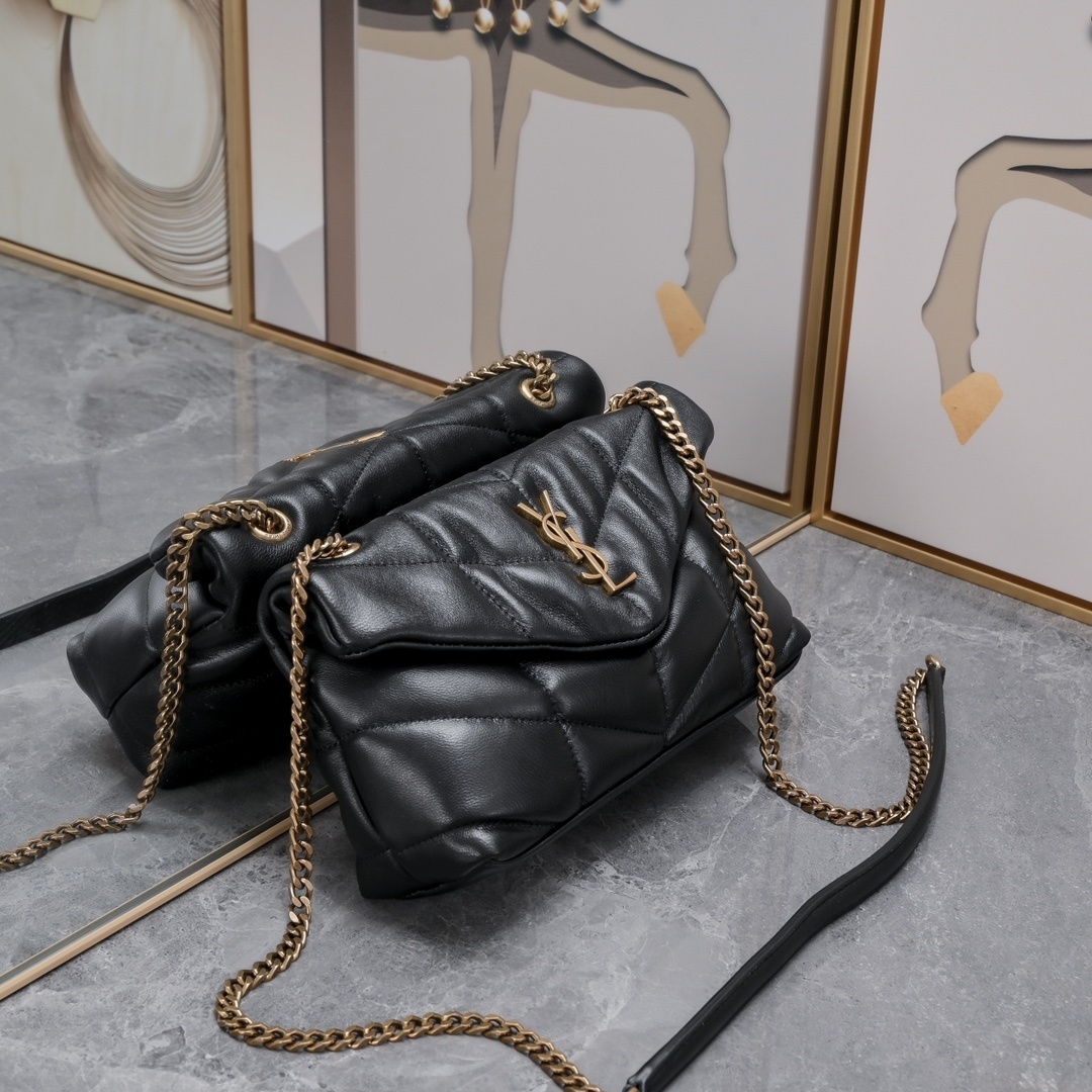yves saint laurent black quilted bag - 23×15.5×8.5cm - Image 8