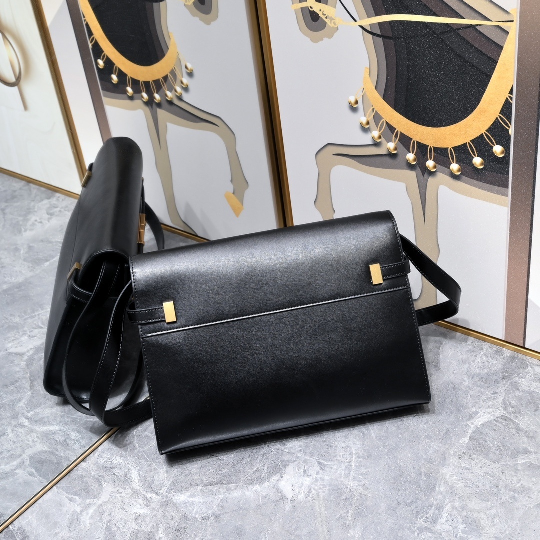 yves saint laurent black leather handbag 29x20x7.5 cm - Image 8
