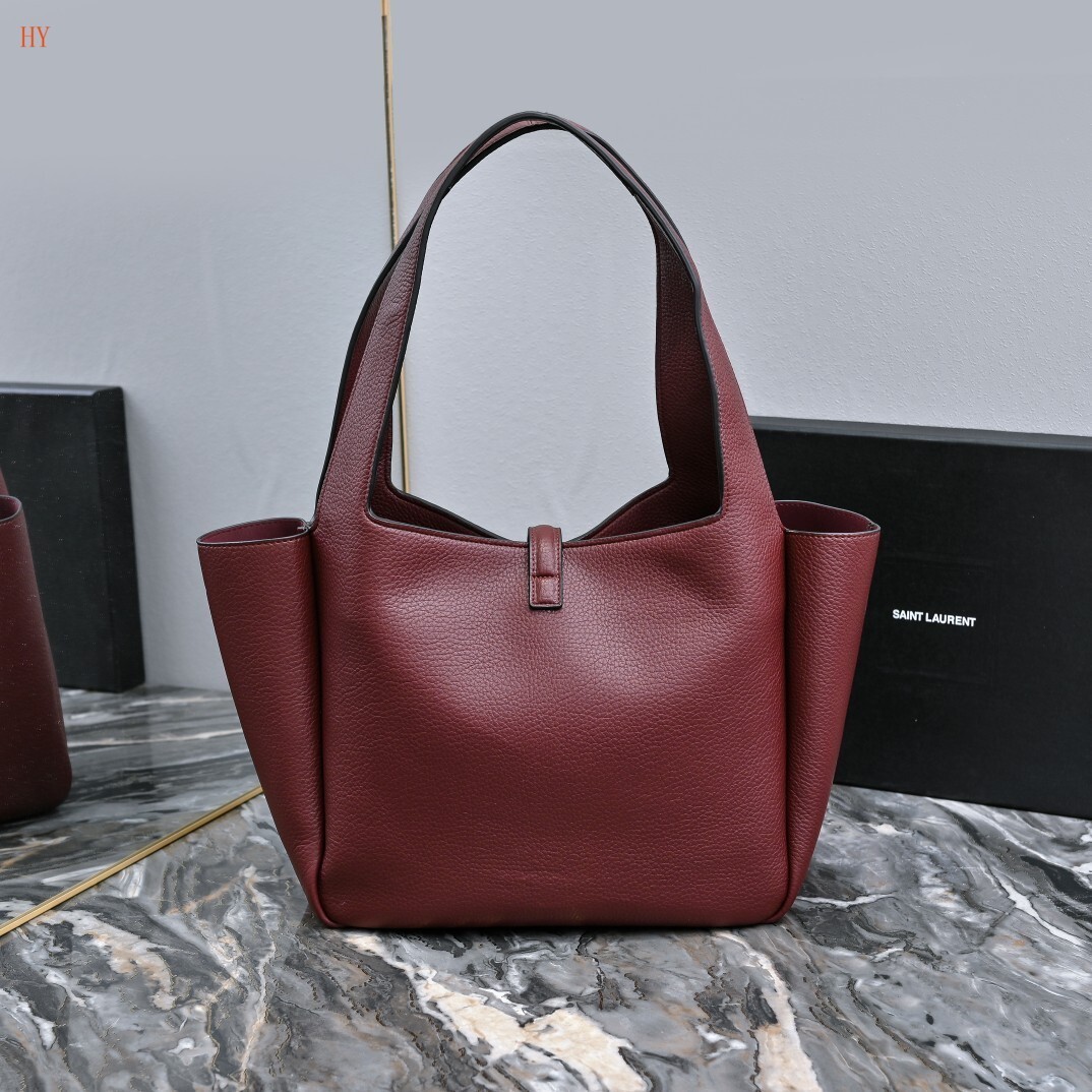 yves saint laurent tote bag - 50*28*18 cm, burgundy - Image 8
