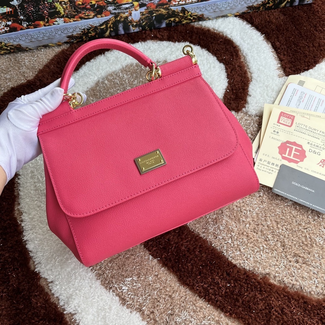 dolce & gabbana pink handbag 25*20*12 cm - Image 8
